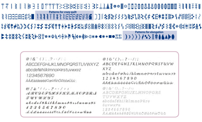 縫制線跡一覽表