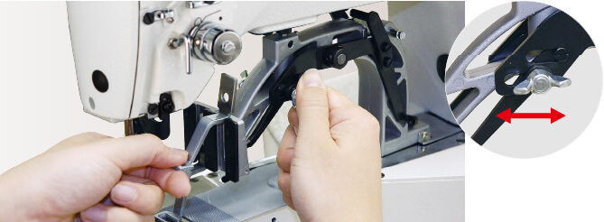 抬升壓腳的扳手可以單獨(dú)的前后滑動